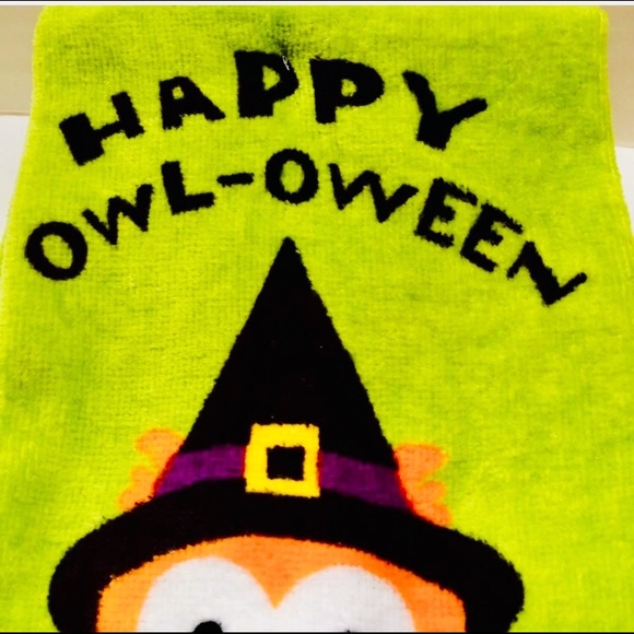2 Halloween Happy Owl-Owen Witch Kitchen Towels - Picture 4 of 4